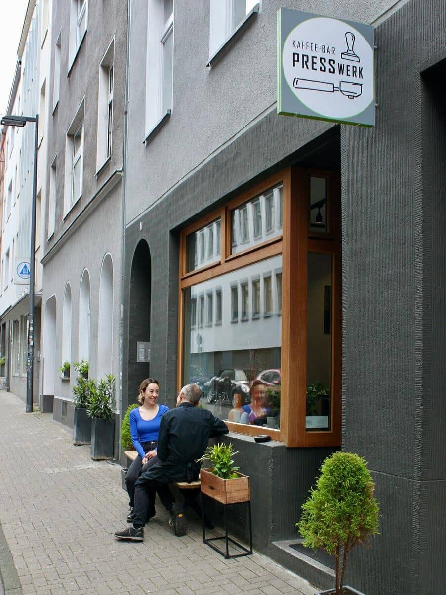 Außenansicht der Kaffeebar Presswerk